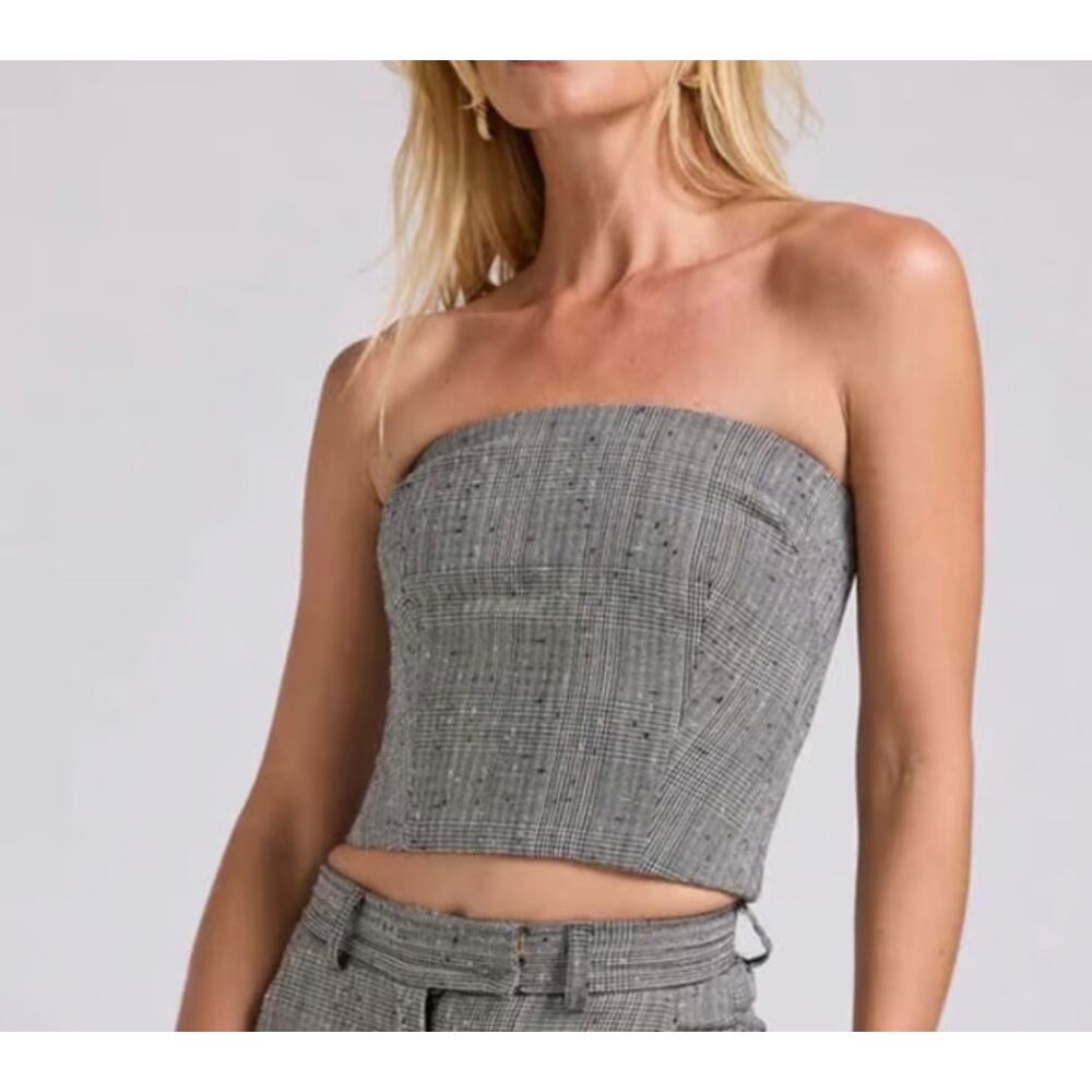 Generation Love Jennifer Plaid Bustier Top size XS
